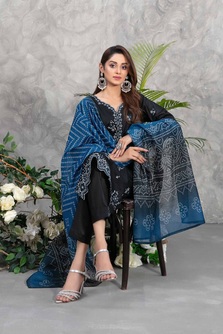 Aarah By Tawakkal Pret 3 Piece Stitched Fancy Embroidered Lawn Suit - 02