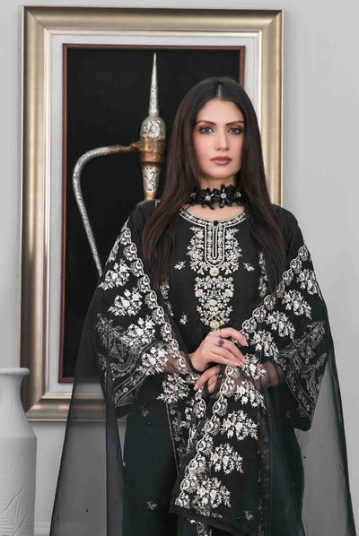 Heeriye By Tawakkal Pret 3 Piece Stitched Embroidered Organza Suit - 02