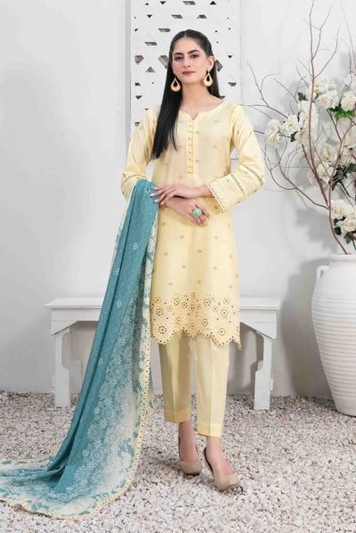 Tanzil By Tawakkal Pret 3 Piece Stitched Embroidered Lawn Suit - 02