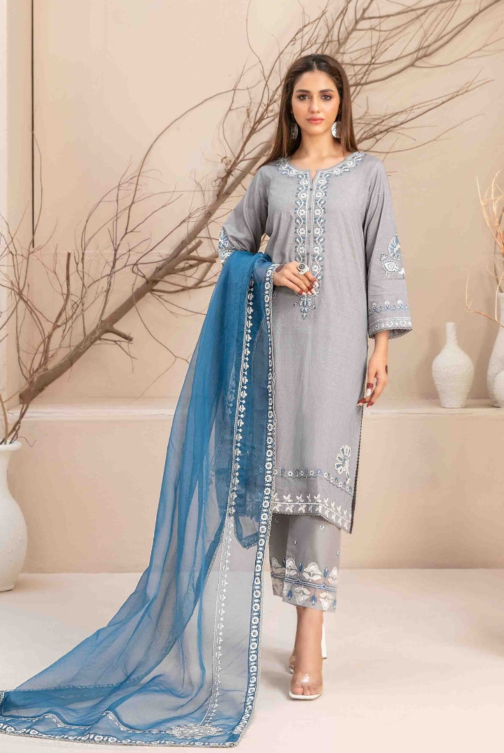 Mahlaa Vol'1 By Tawakkal Pret 3 Piece Stitched Embroidered Lawn Suit - 02