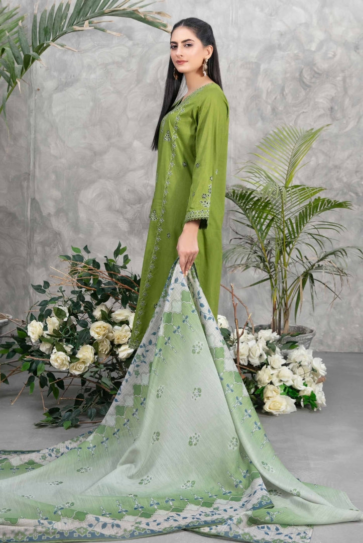 Aarah By Tawakkal Pret 3 Piece Stitched Fancy Embroidered Lawn Suit - 03