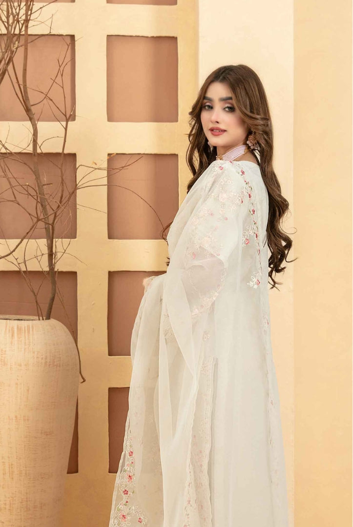 Taalea By Tawakkal Pret 3 Piece Stitched Fancy Embroidered Organza Suit - 03