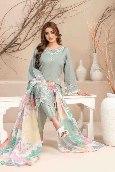 Mahlaa Vol'2 By Tawakkal Pret 3 Piece Stitched Embroidered Lawn Suit - 03