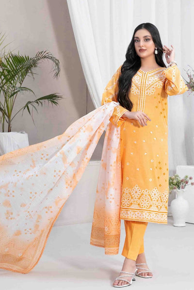 Lekeesha By Tawakkal Fabrics 3 Piece Stitched Embroidered Lawn Suit - 03