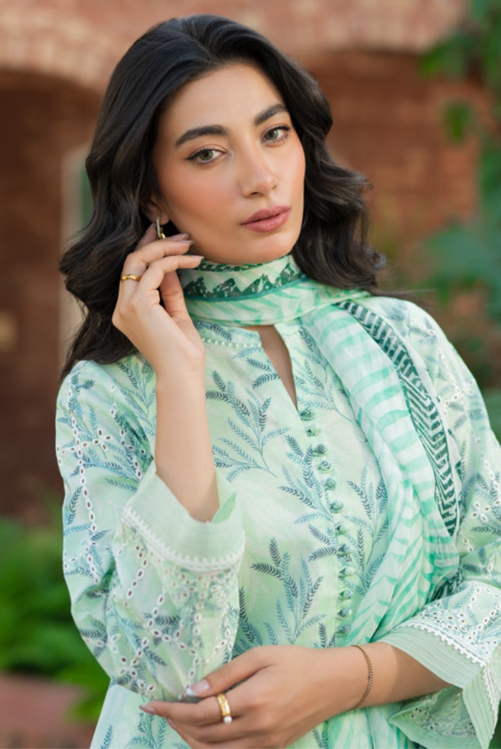 3 Piece Embroidered Stitched Lawn Suit | Spring Summer'24 Collection By Sahar - 03