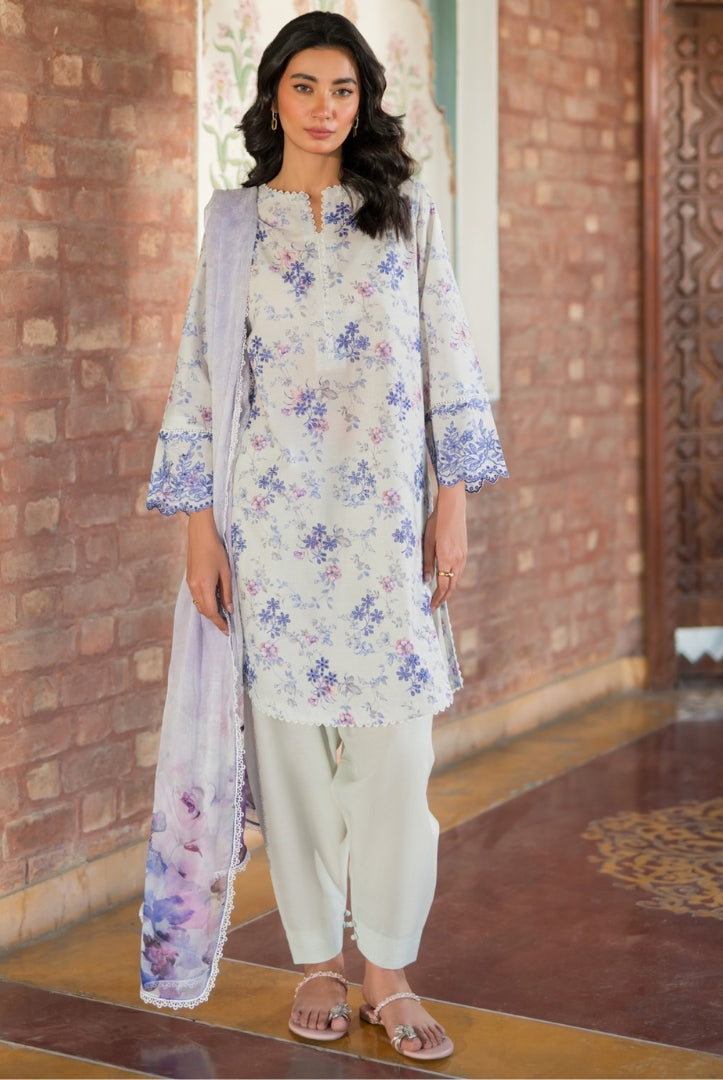 3 Piece Embroidered Stitched Lawn Suit | Spring Summer'24 Collection By Sahar - 04
