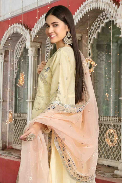 Parizah By Tawakkal Pret 3 Piece Stitched Embroidered Organza Suit - 04