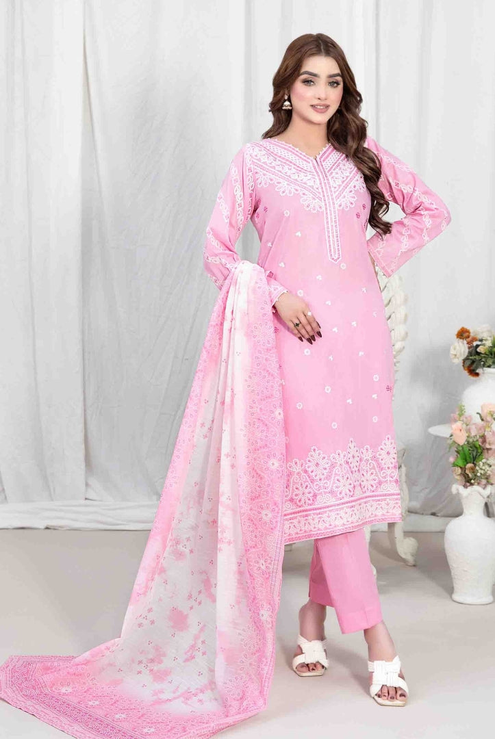 Lekeesha By Tawakkal Fabrics 3 Piece Stitched Embroidered Lawn Suit - 05