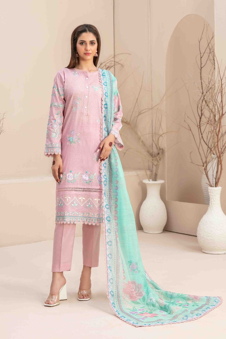 Mahlaa Vol'1 By Tawakkal Pret 3 Piece Stitched Embroidered Lawn Suit - 05