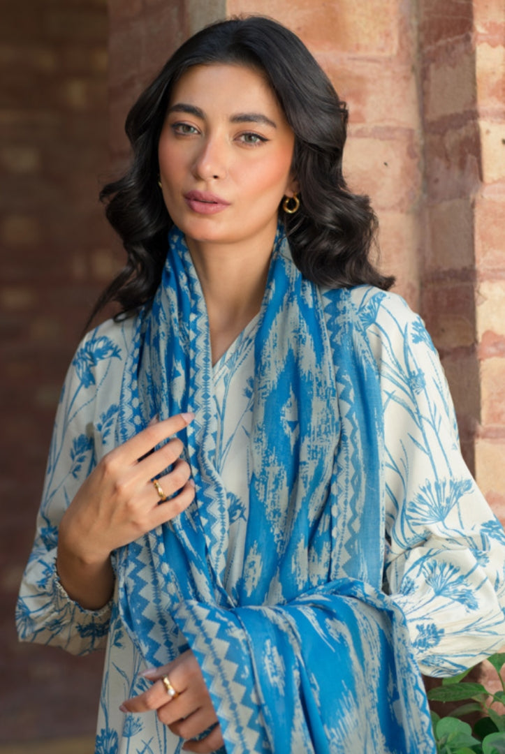 3 Piece Digital Printed Stitched Lawn Suit | Spring Summer'24 Collection By Sahar - 06