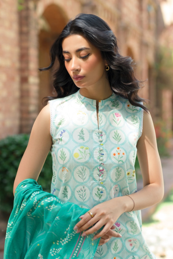 3 Piece Digital Printed Stitched Lawn Suit | Spring Summer'24 Collection By Sahar - 08