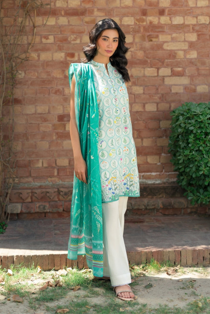 3 Piece Digital Printed Stitched Lawn Suit | Spring Summer'24 Collection By Sahar - 08