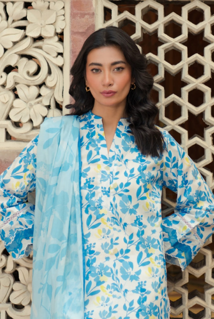 3 Piece Digital Printed Stitched Lawn Suit | Spring Summer'24 Collection By Sahar - 10