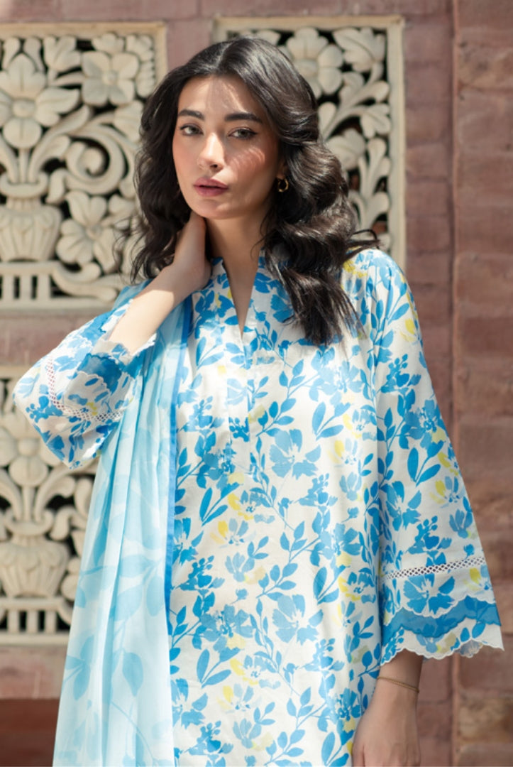 3 Piece Digital Printed Stitched Lawn Suit | Spring Summer'24 Collection By Sahar - 10