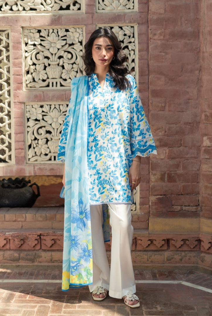 3 Piece Digital Printed Stitched Lawn Suit | Spring Summer'24 Collection By Sahar - 10