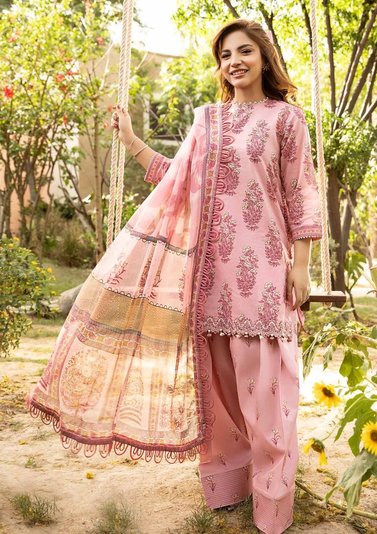 3 Piece Stitched Embroidered Lawn Suit From Maria.B By M.Basics Eid Collection'25-06