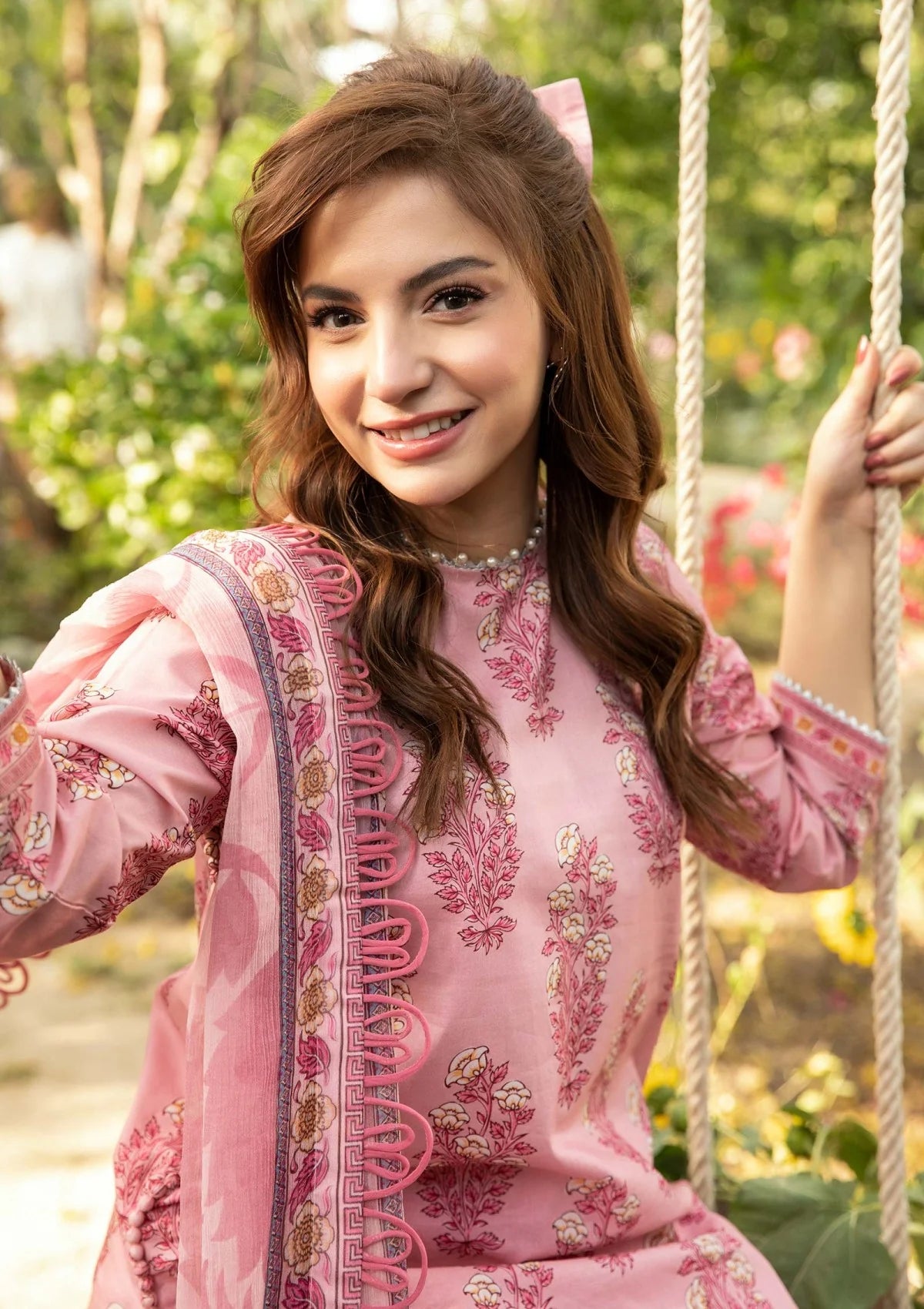3 Piece Stitched Embroidered Lawn Suit From Maria.B By M.Basics Eid Collection'25-06
