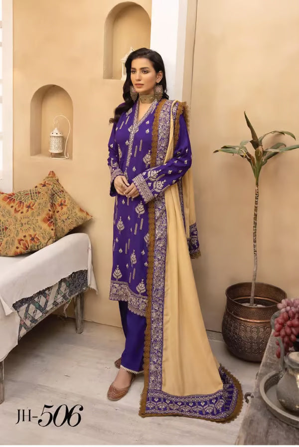 3 Piece Stitched Suits By Johra Arzin - 01