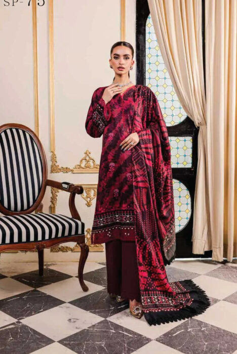 Nureh Signature Prints 3Piece Stitched Suit – 03