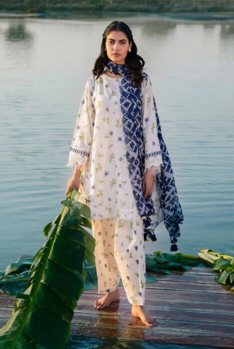 3 Piece Stitched Embroidered Suit By Ravi Kinare Collection From M.Basics By Maria.B - 01