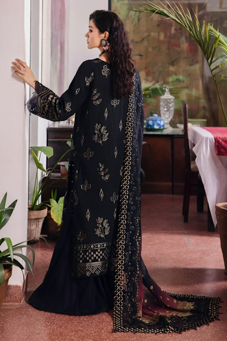 Nureh Maya Jacquard 3Piece Stitched Suit - 01 - Image 2