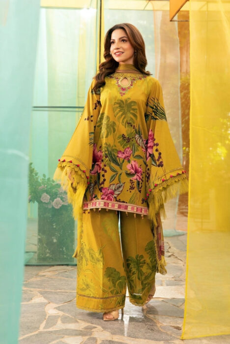 3 Piece Stitched Embroidered Suit From M.Basics By Maria.B Lawn Vol'1 Collection - 01