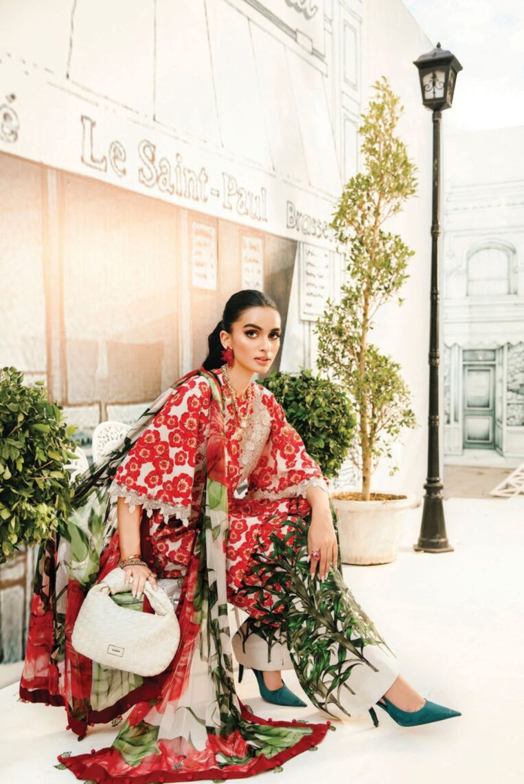 3 Piece Stitched Embroidered Lawn Suit From Maria.B By M.Prints Eid Edit Collection'25 - 10 - Image 2