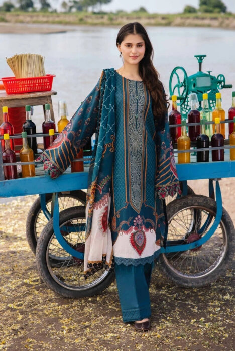 3 Piece Stitched Embroidered Suit By Ravi Kinare Collection From M.Basics By Maria.B - 10