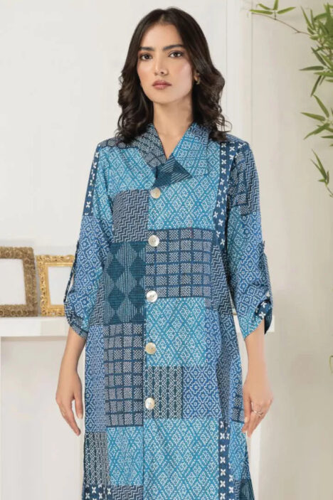 1Piece Stitched Shirt By Limelight - BLUE