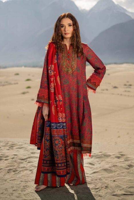 3 Piece Stitched Printed Marina Twill Suit From M.Basics By Maria.B Collection - 11
