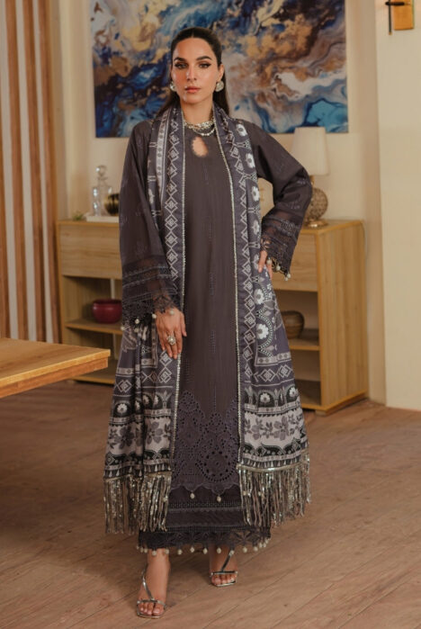 3 Pc Stitched Embroidered Khaddar Winter Collection'24 From Stella By Mahnur - MEHAK