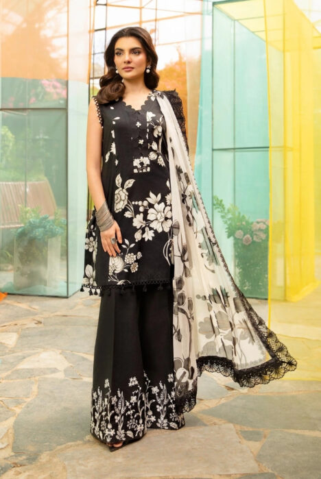 3 Piece Stitched Embroidered Suit From M.Basics By Maria.B Lawn Vol'1 Collection - 11