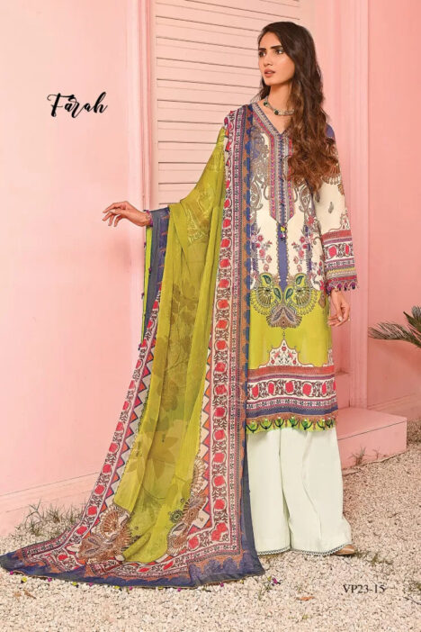 3Piece Stitched Suit By Viva Anaya - FARAH