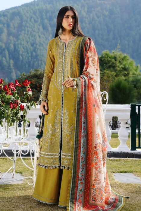 3 Piece Stitched Luxury Winter Shawl Suits Collection'24 By Hussain Rehar - SEHR