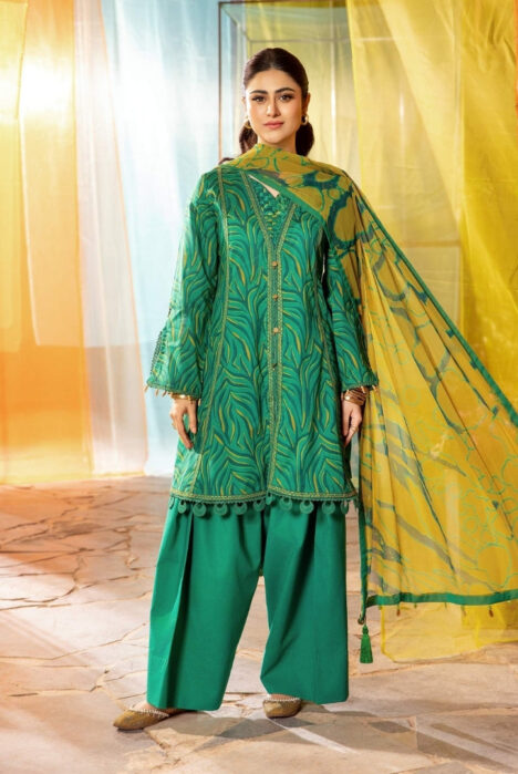 3 Piece Stitched Embroidered Suit From M.Basics By Maria.B Lawn Vol'1 Collection - 12