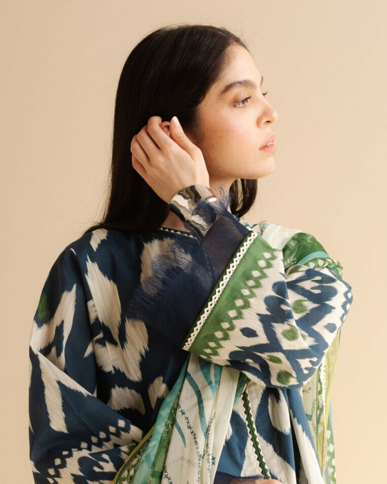 Coco Prints Drop Two By Zara Shahjahan 3 Piece Stitched Suit - 12 - Image 2