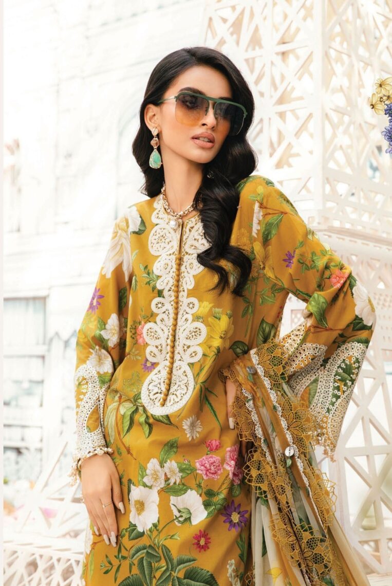 3 Piece Stitched Embroidered Lawn Suit From Maria.B By M.Prints Eid Edit Collection'25 - 12 - Image 2