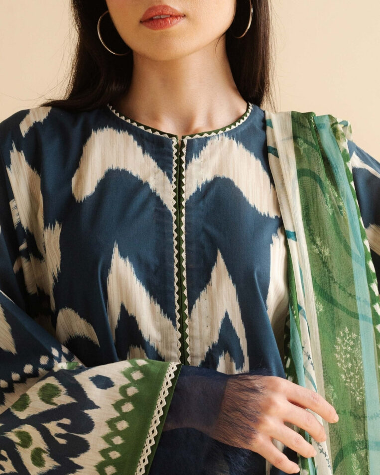 Coco Prints Drop Two By Zara Shahjahan 3 Piece Stitched Suit - 12 - Image 4