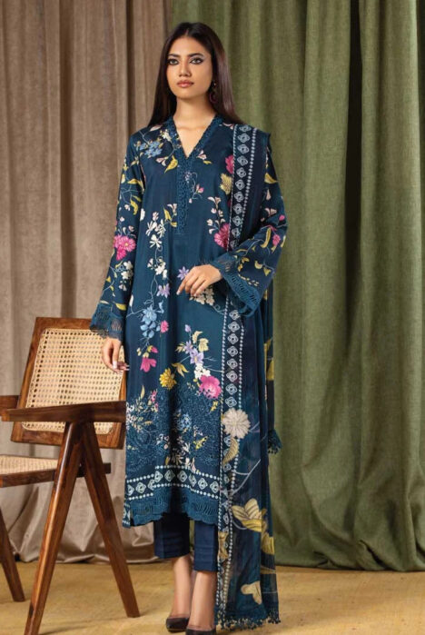 3 Piece Embroidered Chikankari Stitched Suits from Aafreen By Riaz Arts - 04