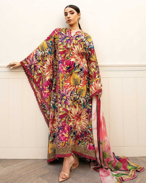 3 Piece Stitched Embroidered Lawn Suit From Maria.B By M.Basics Eid Collection'25-15