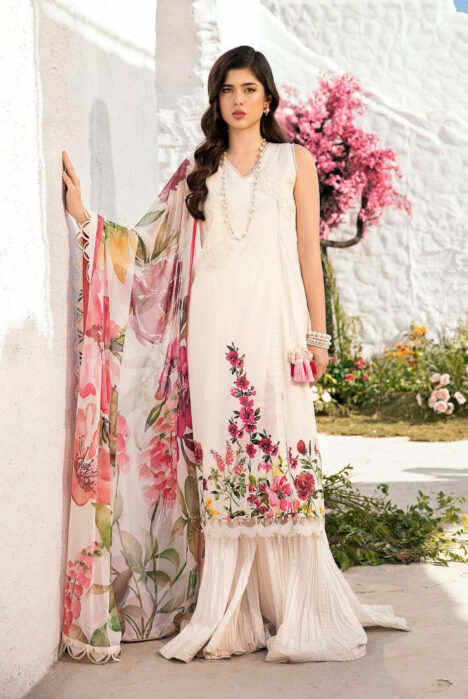 3 Piece Stitched Embroidered Suit From M.Basics By Maria.B Lawn Vol'1 Collection - 15