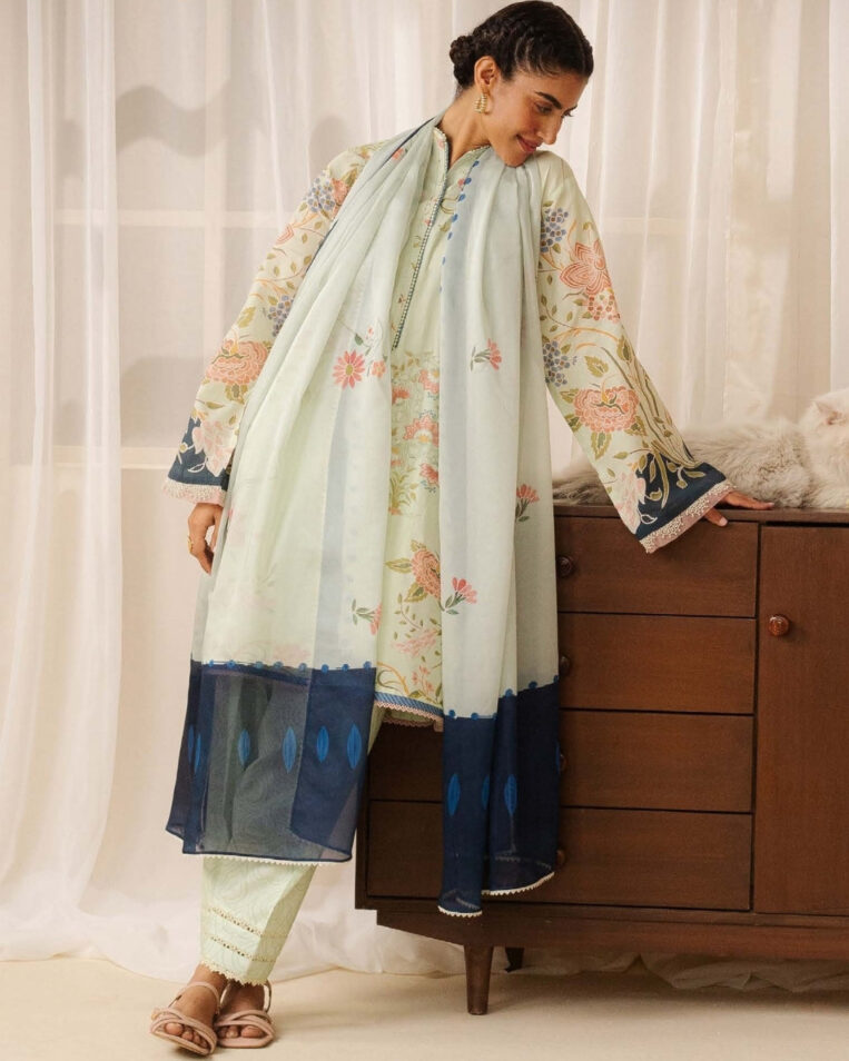 Coco Prints Drop Two By Zara Shahjahan 3 Piece Stitched Suit - 15 - Image 4