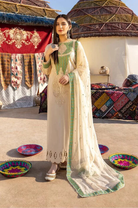 Reem By Charizma 3 Piece Stitched Suit - 06