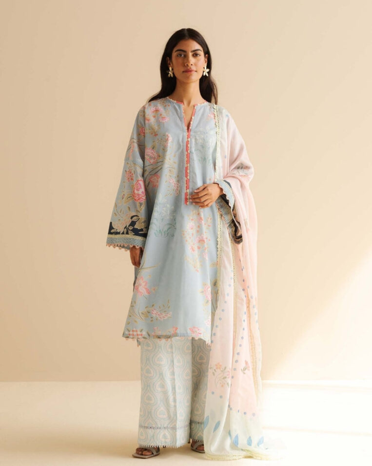 Coco Prints Drop Two By Zara Shahjahan 3 Piece Stitched Suit - 16