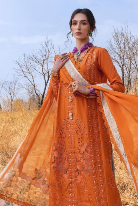 Saira Shakira 3 Piece Luxury Lawn Collection'25-SHAMS-B