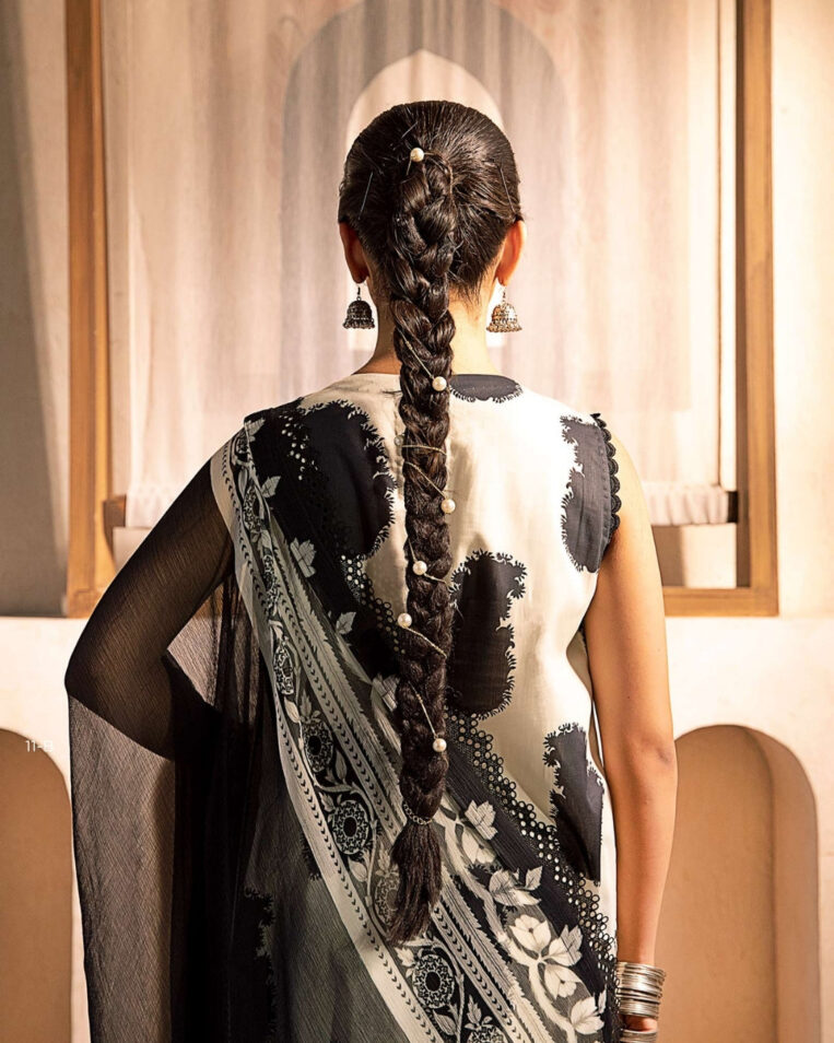 3 Piece Stitched Embroidered Lawn Suit From Maria.B By M.Basics Eid Collection'25-16 - Image 3