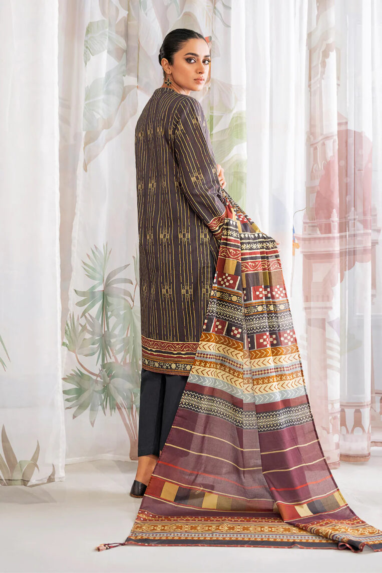 Sahar Print Edit 3 Piece Stitched Suit - 07 - Image 2