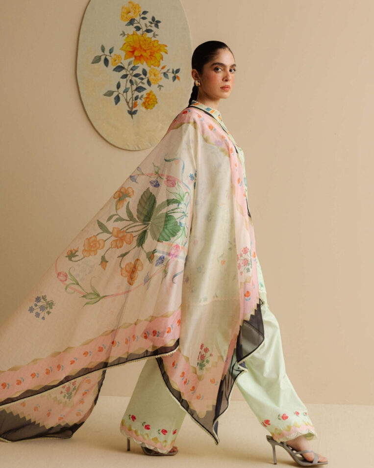 Coco Prints Drop Two By Zara Shahjahan 3 Piece Stitched Suit - 17 - Image 2