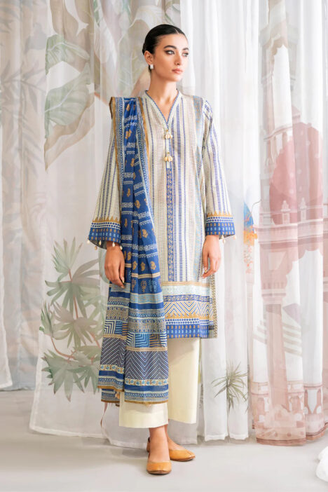 Sahar Print Edit 3 Piece Stitched Suit - 08