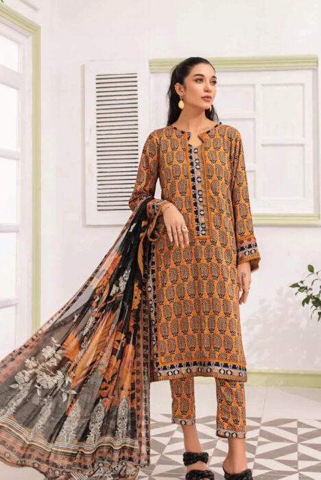 3 Piece Stitched Suits By Sakina Anarkali - 07